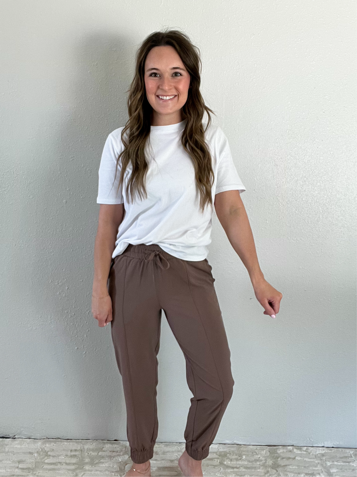 Lilah Joggers in Deep Taupe