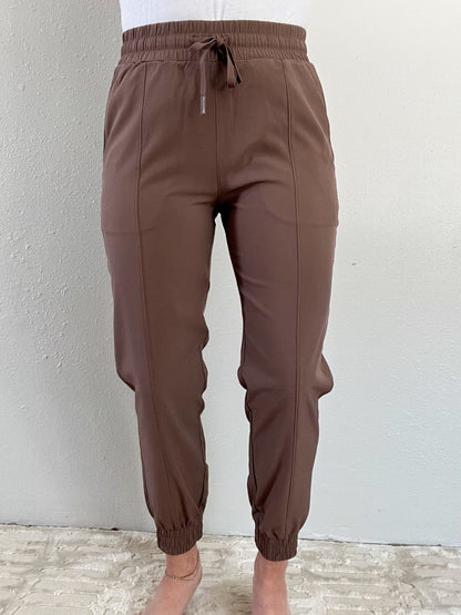 Lilah Joggers in Deep Taupe